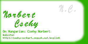 norbert csehy business card